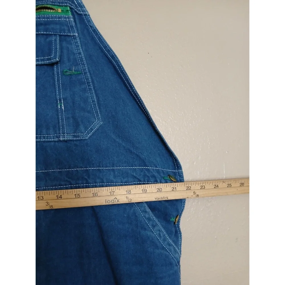 Liberty Overalls 42x32 Bib Denim Carpenter Western Cowboy Work Wear Hammer Loop - Picture 7 of 14